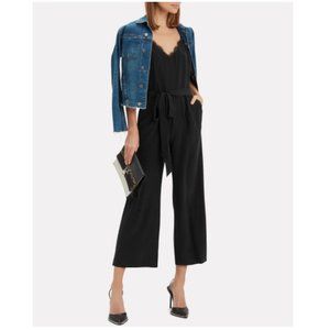 NWT L'AGENCE Silk Dia Jumpsuit Lace Trim